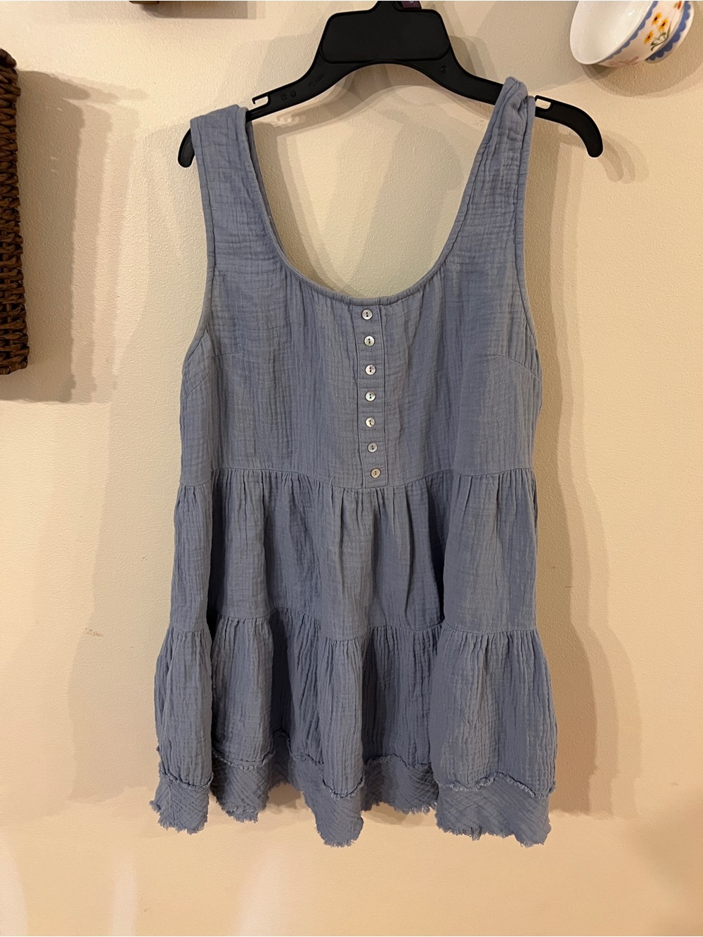 Blue Flowy Sleeveless Top